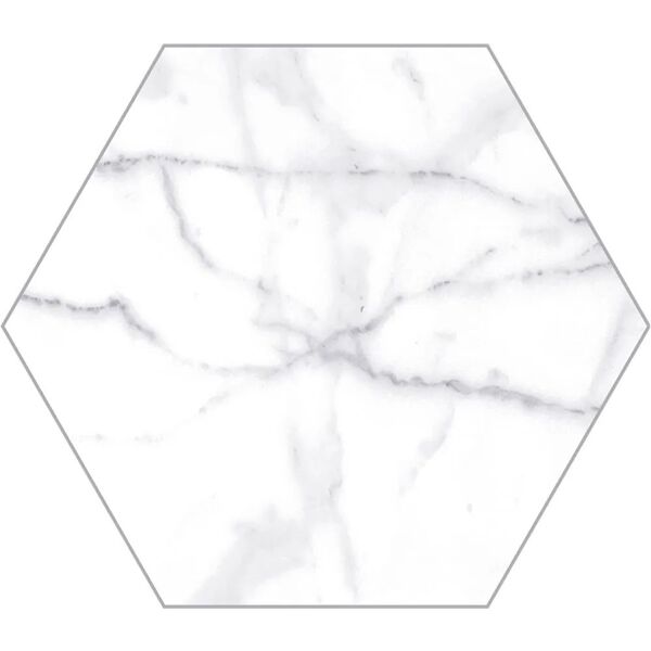 zdjęcie ribesalbes shaped marble hex carrara gloss płytka ścienna 15x17.3