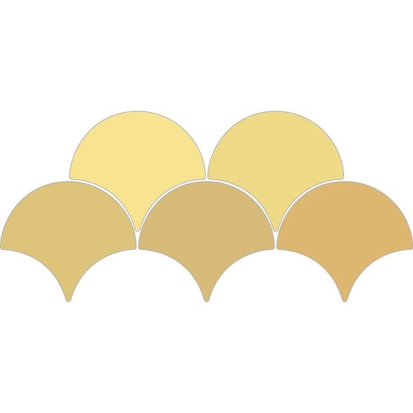 zdjęcie ribesalbes sailing drop mustard gloss płytka ścienna 15.2x17.2 