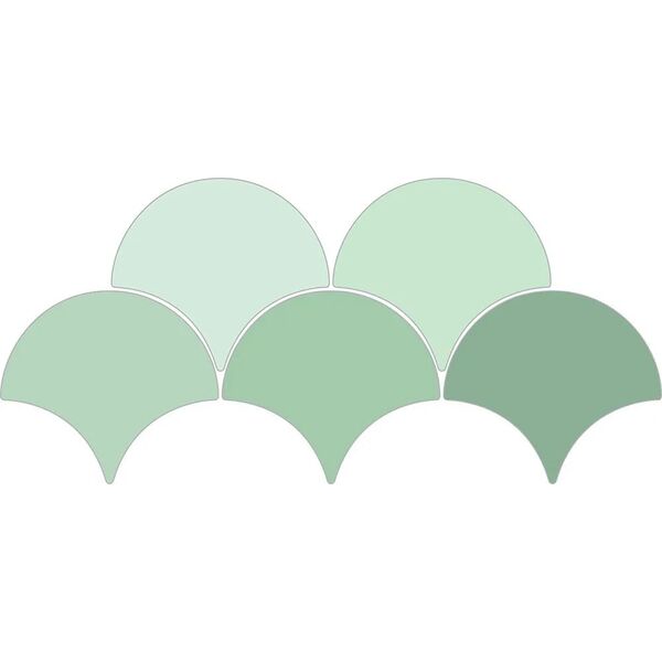 zdjęcie ribesalbes sailing drop green gloss płytka ścienna 15.2x17.2