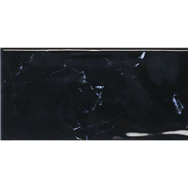 ribesalbes nero marquina gloss płytka ścienna 7.5x15 płytki glazura imitujące kamień do kuchni na ścianę 7,5x15