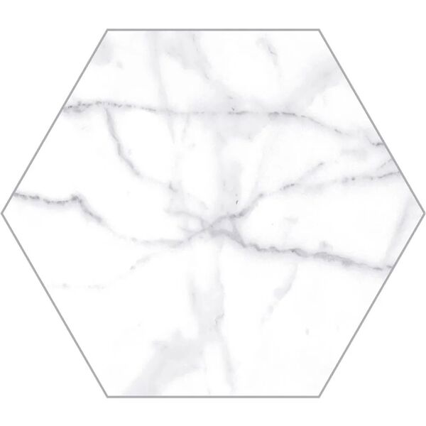 ribesalbes shaped marble hex carrara matt gres 15x17.3 