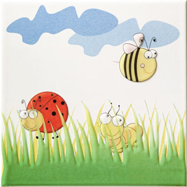 zdjęcie tubądzin pastel robaczki 1 dekor 20x20 