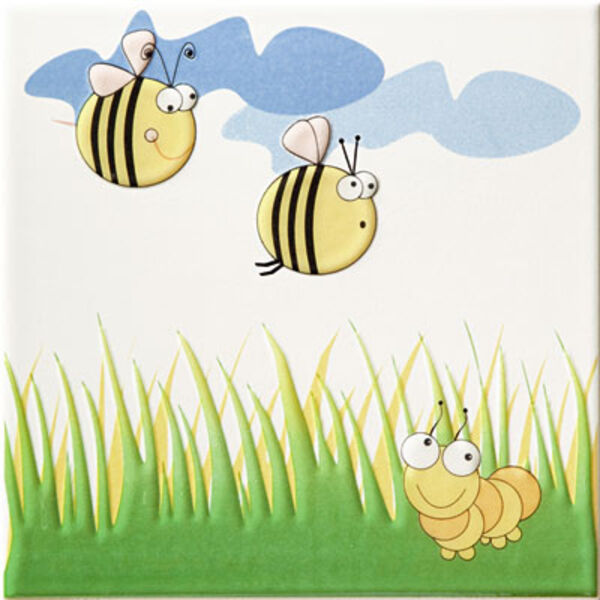 zdjęcie tubądzin pastel robaczki 2 dekor 20x20 