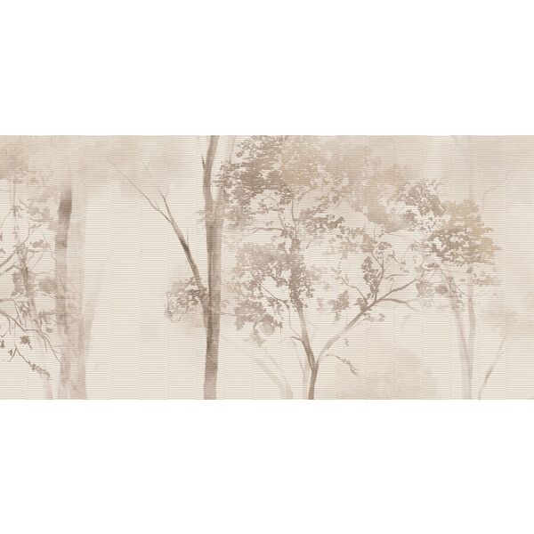 Tubądzin Tropical Forest Right C dekor Gresowy 59.8x119.8x0.8 - matowa płytka dekoracyjna do salonu