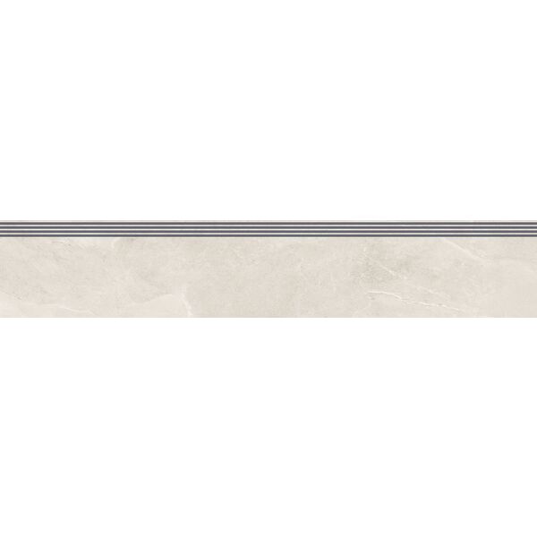 tubądzin care grand cave white str stopnica rektyfikowana 29.8x159.8x0.8 