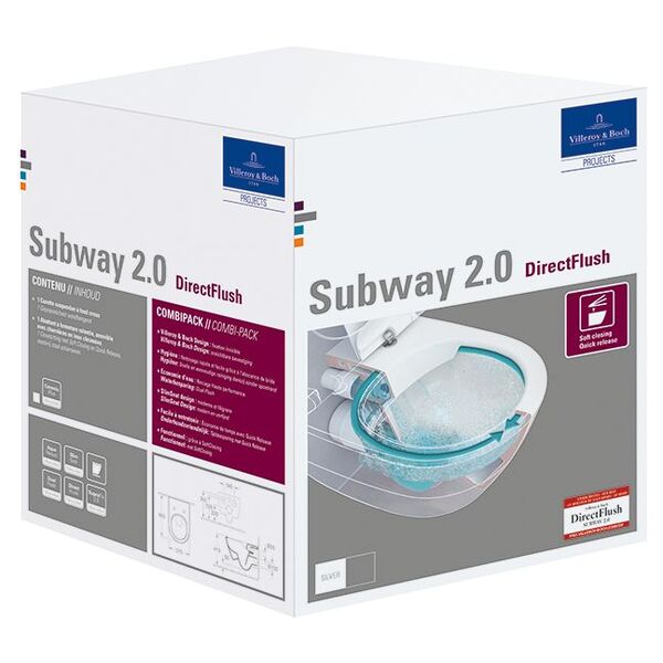 villeroy subway 2.0 zestaw combi-pack weiss alpin (5614r201) ceramika nowoczesna villeroy