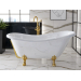 tanie płytki ceramiczne na podłogę OTYLIA 160 NOGI ZŁOTE WANNA WOLNOSTOJĄCA RETRO 160X77X63 (WKO-160W+ZL)