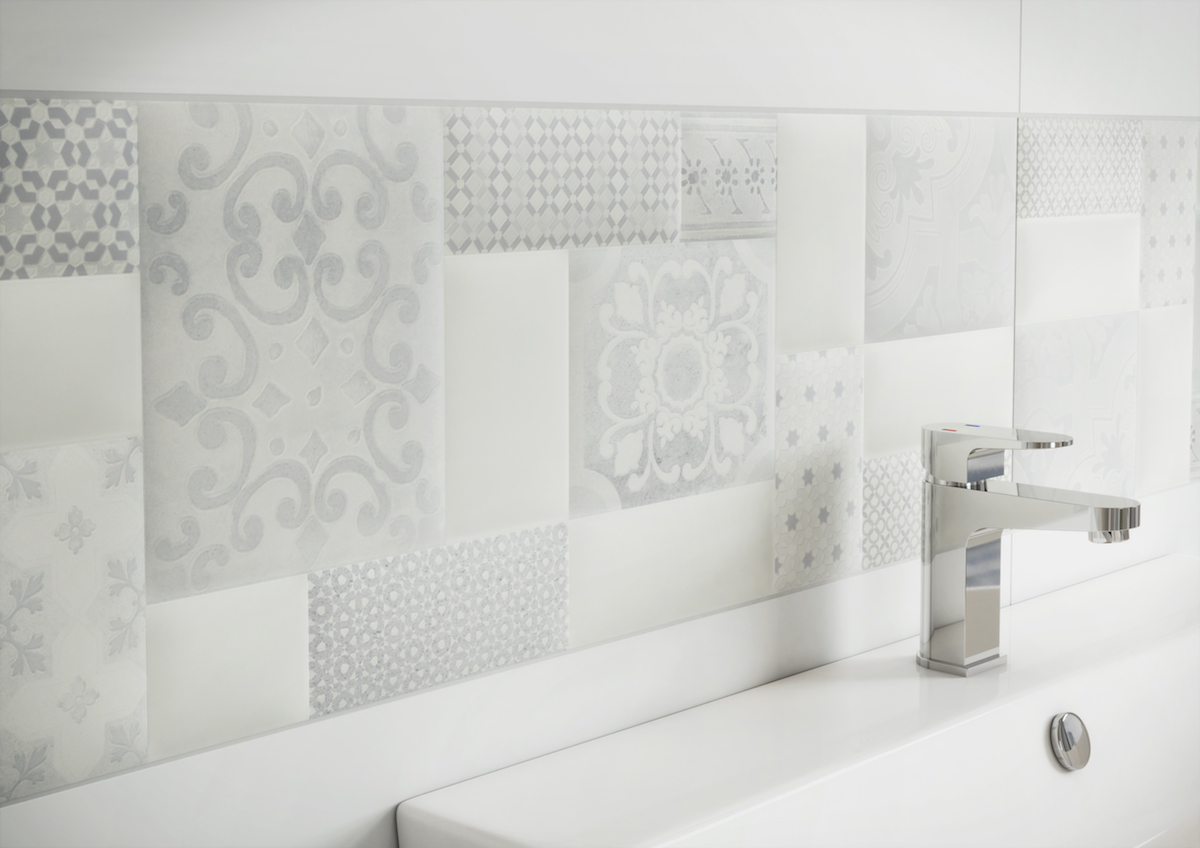 opoczno pillow game white structure płytka ścienna 29x89 Dekordia